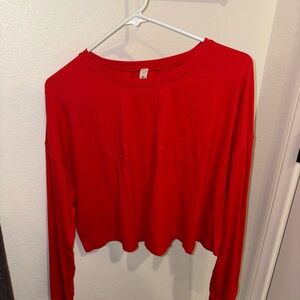 Lululemon Athletica Red Long Sleeve Top